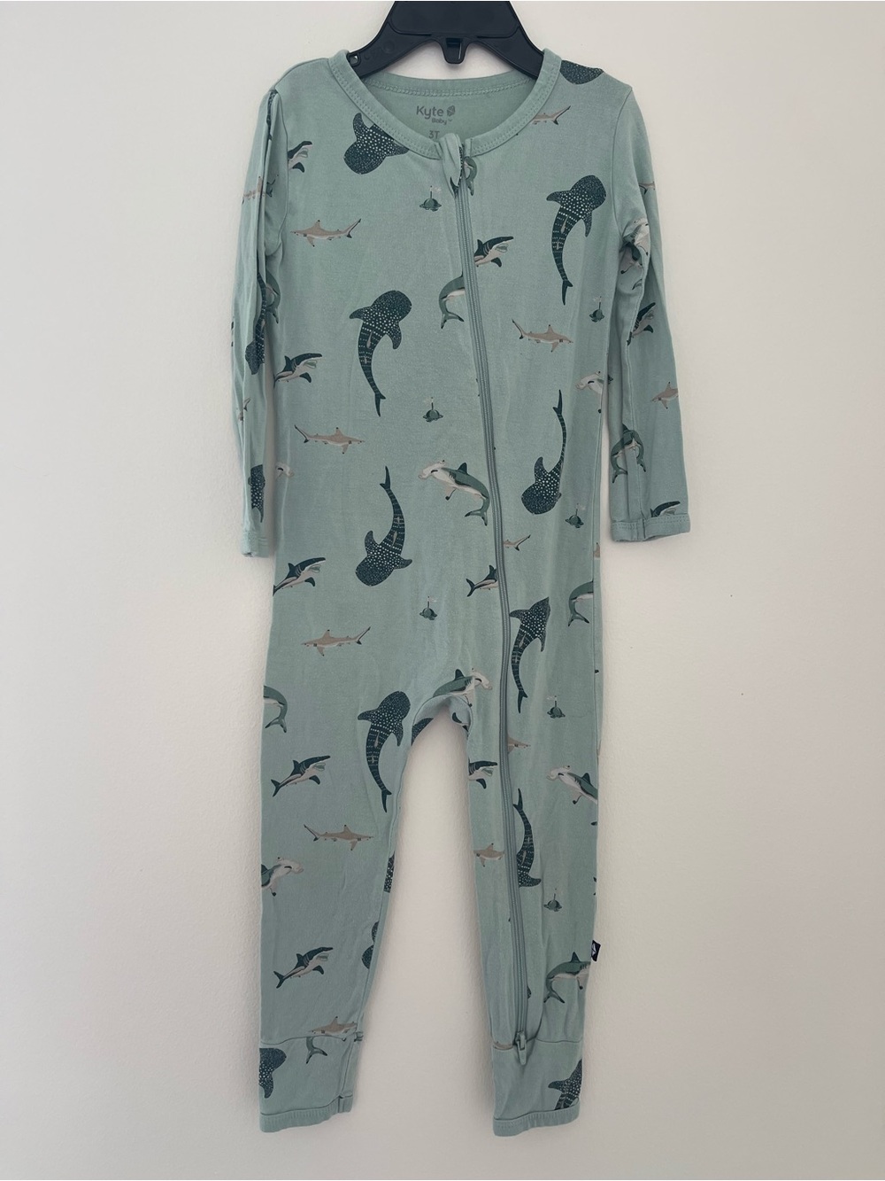 Kyte baby Sage Shark Romper
